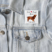 Live Laugh Love a Field Spaniel Button (In situ)
