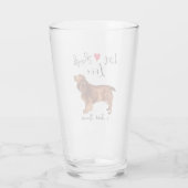 Live Laugh Love a Field Spaniel Glass Glas (Achterkant)