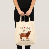 Live Laugh Love a Field Spaniel Large Canvas tas (Voorkant (product))