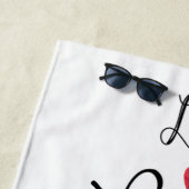 Live Laugh Love a French Bulldog Strandlaken (In situ)