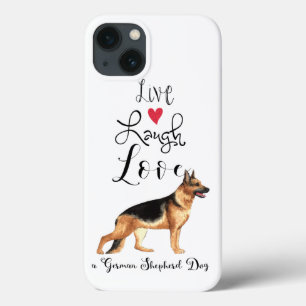 Live Laugh Love a German Shepherd iPhone 13 Hoesje