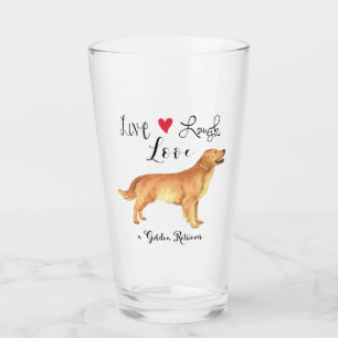 Live Laugh Love a Golden Retriever Glass Glas
