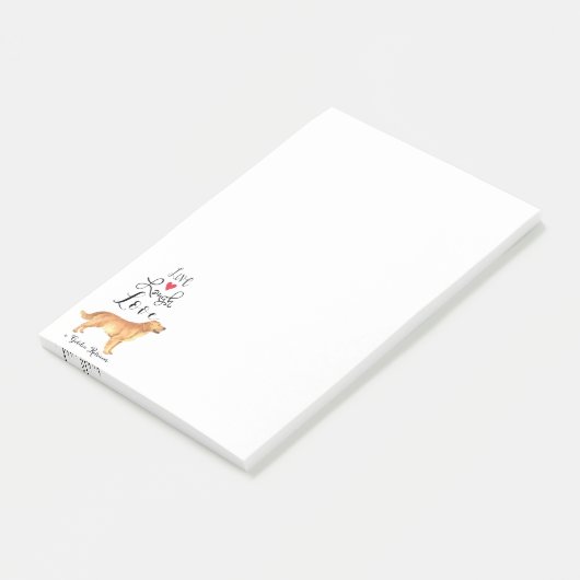 Live Laugh Love a Golden Retriever Post-it Notes (Schuin)