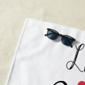 Live Laugh Love a Gordon Setter Beach Towel Strandlaken (In situ)