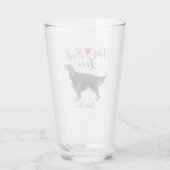 Live Laugh Love a Gordon Setter Glass Glas (Achterkant)