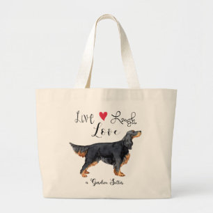 Live Laugh Love a Gordon Setter Grand Sac fourre-t