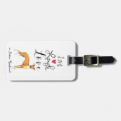 Live Laugh Love a Italiaans Greyhound Bagagelabel (Voorkant horizontaal)