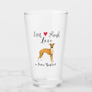Live Laugh Love a Italy Greyhound Glass Glas
