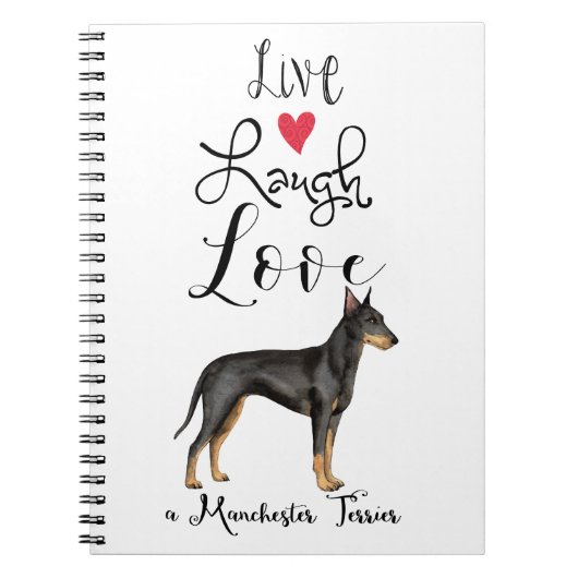 Live Laugh Love a Manchester Terrier Carnet (Devant)