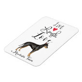 Live Laugh Love a Manchester Terrier Magnet Magneet (Linkerzijde)