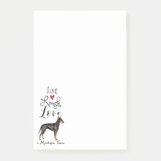 Live Laugh Love a Manchester Terrier Notes (Voorkant)