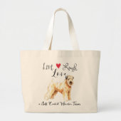Live Laugh Love a Wheaten Grote Tote Bag (Voorkant)