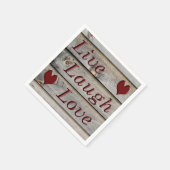 Live Laugh Love aan de zijkant van een schuur Servetten (Hoek)