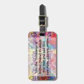 Live Laugh Love Abstract Textured Pset Pattern Bagagelabel (Voorkant verticaal)