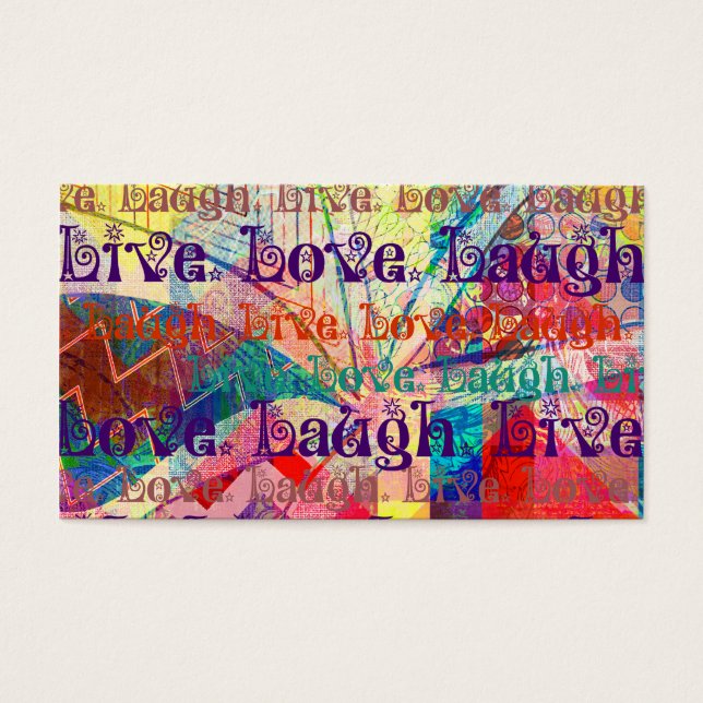 Live Laugh Love Abstrait Textured Plaid Motif (Devant)
