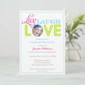 Live Laugh Love | Afstuderen Kaart (Staand voorkant)