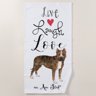 Live Laugh Love Am Staff Beach Towel Strandlaken
