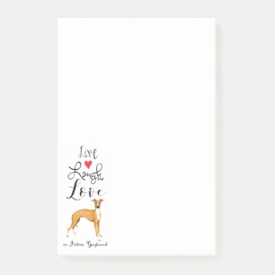 Live Laugh Love an Italy Greyhound Post-it Notes