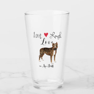 Live Laugh Love and Am Staff Glass Glas