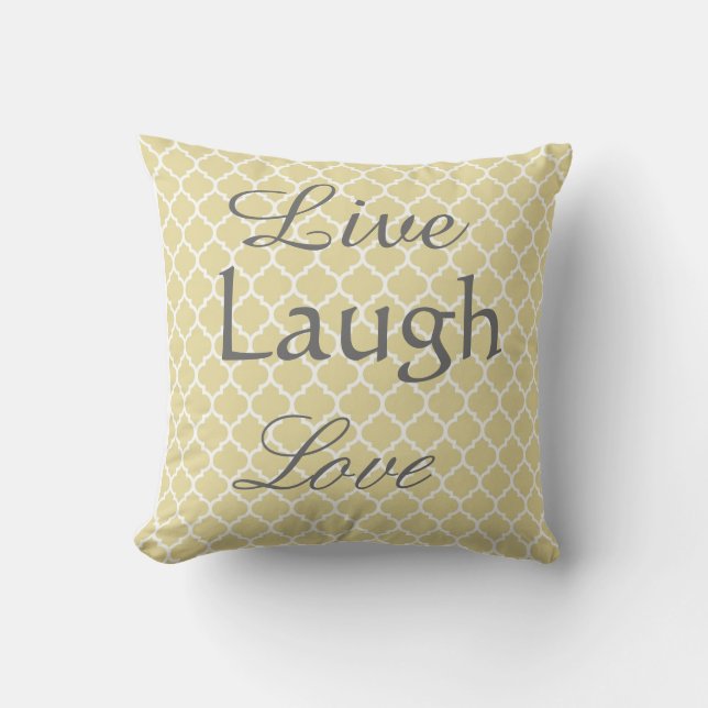 Live Laugh Love Arabesque Pillow Kussen (Voorkant)