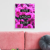 Live Laugh Love Belle toile à motifs floraux (Insitu(Salon))