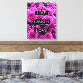 Live Laugh Love Belle toile à motifs floraux (Insitu(Chambre))