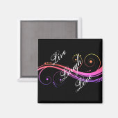 Live Laugh Love Black Magnet (Recto/Verso)