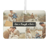 Live Laugh Love Black Photo Collage Luchtverfrisser (Achterkant)