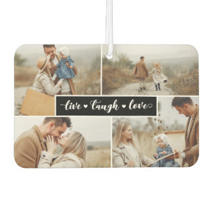 Live Laugh Love Black Photo Collage Luchtverfrisser