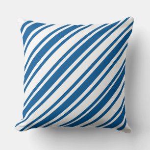 Live Laugh Love Blue/Black White Stripe Coussin