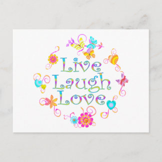Live Laugh Love Briefkaart