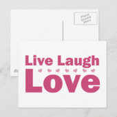 Live Laugh Love Briefkaart (Voorkant / Achterkant)