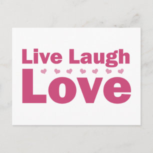 Live Laugh Love Briefkaart