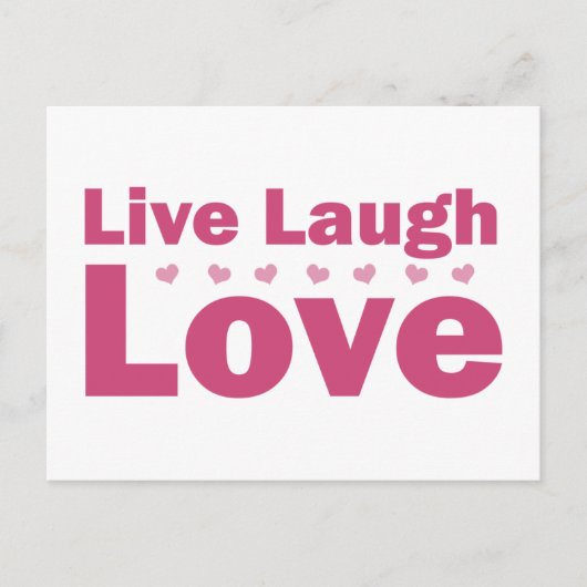 Live Laugh Love Briefkaart (Voorkant)