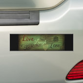 Live Laugh Love Briefkaart Bumpersticker (Op auto)