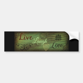 Live Laugh Love Briefkaart Bumpersticker