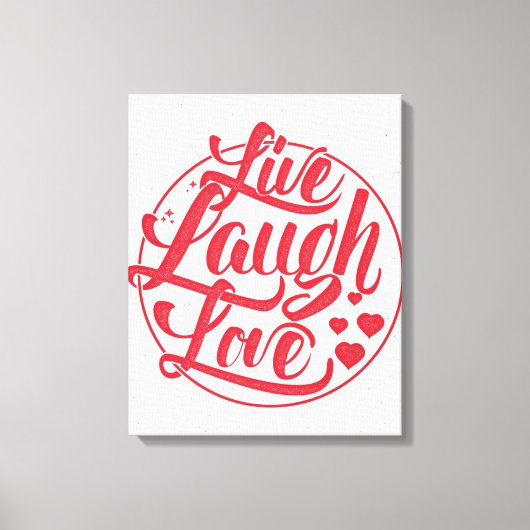 Live Laugh Love Canvas Afdruk (Voorkant)