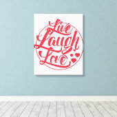 Live Laugh Love Canvas Afdruk (Insitu (Houten vloer))