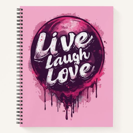 Live Laugh Love Carnet - Gratitude & Créativité (Devant)