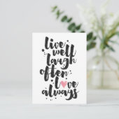 Live Laugh Love - Carte Inspirative (Debout devant)
