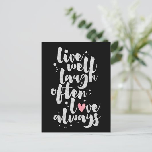 Live Laugh Love - Carte Inspirative (Debout devant)