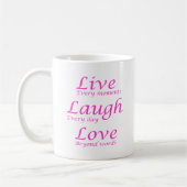 Live, Laugh, Love Coffee Mok (Links)