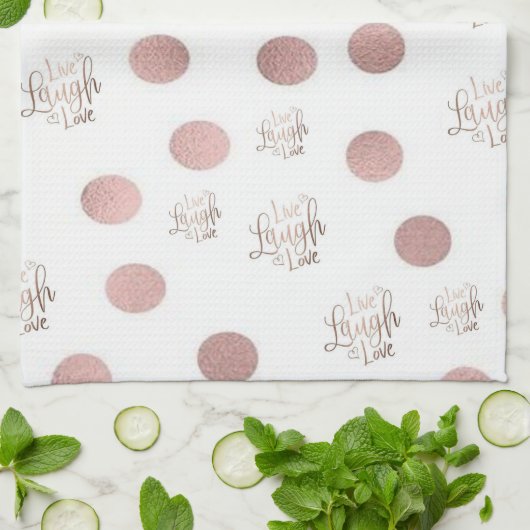 Live Laugh Love Cuisine Serviette à main (Plié)