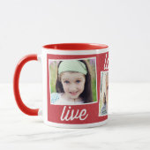 Live Laugh Love Custom Photo Mug (Gauche)