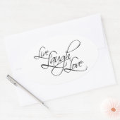 Live Laugh Love Customize Product Ovale Sticker (Envelop)