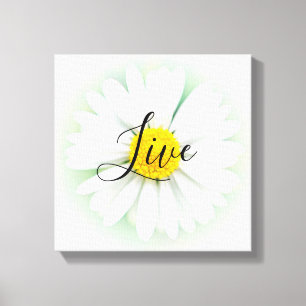 Live Laugh Love Daisy Canvas Afdruk