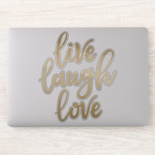 Live Laugh Love Faux Gold Lettering Sticker