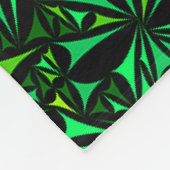 Live Laugh Love Green Fractal Fleece Blanket (Hoek)