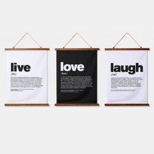 Live Laugh Love Hangend Wandkleed