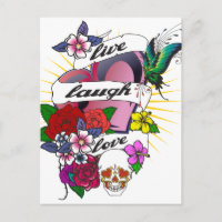 Live Laugh Love Heart Tattoo Design
